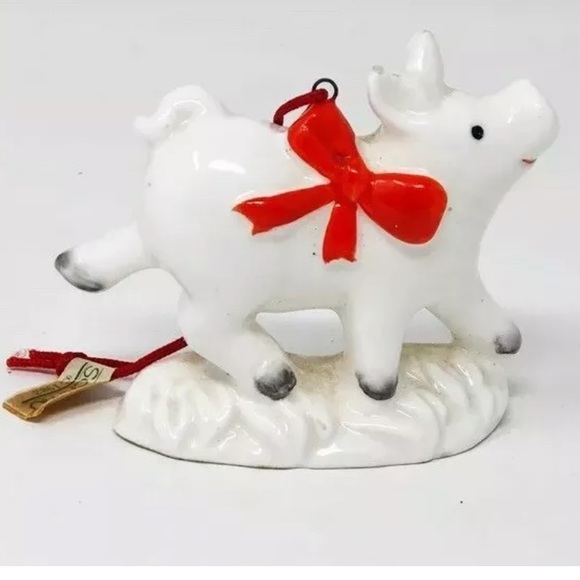 Schmid Other - Vintage 1982’ Schmid Bone China White Pig Ornament